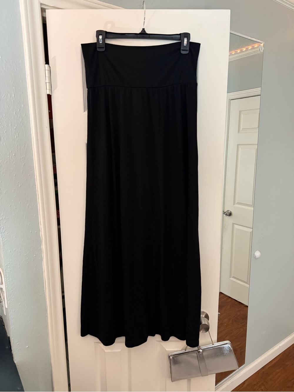 🖤 VINTAGE 2010s MOSSIMO BLACK FOLDOVER MAXI SKIRT 🖤